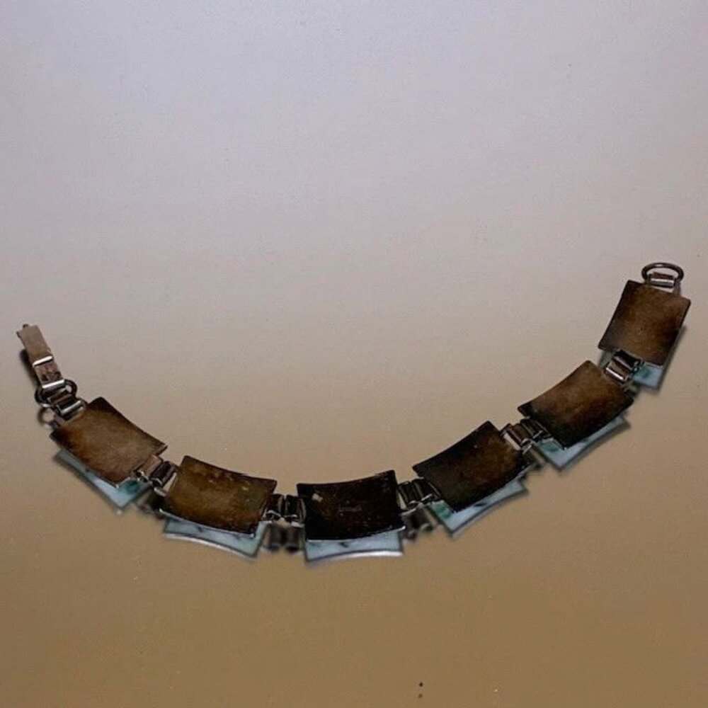 Vintage Sterling Silver, Roses & Leaves, 7 in Bracelet with great patina - Picture 4 of 5